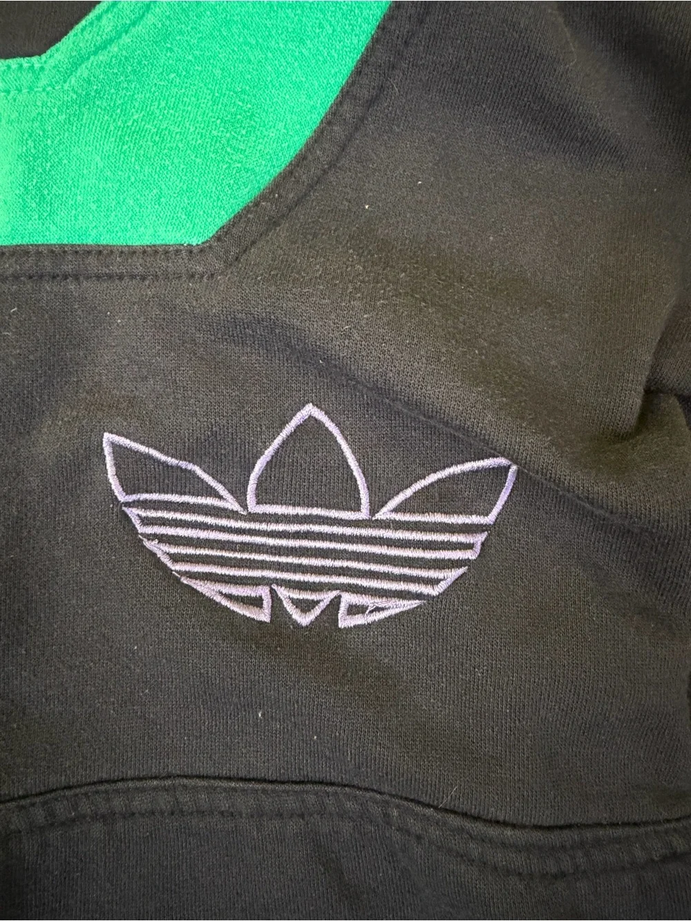 Vintage 80's Adidas Trefoil Pullover Quarter Zip Color Block Hoodie